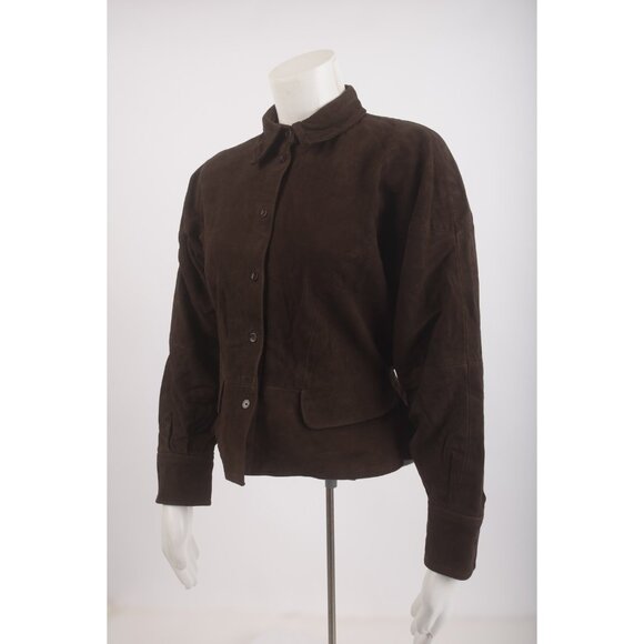 Zara Womans Jacket Coat 100% suede Leather Size XS Brown 1966/901 A/W 2024 NWT - Picture 6 of 9